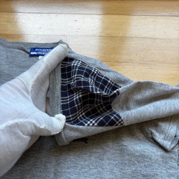 Burberry Blue Label Women’s Gray Plaid Tee Size 38 (US 4/6) - Picture 7 of 11